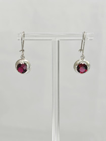 Vintage silver earrings with stones