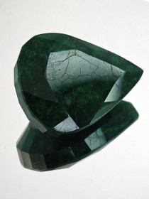 Emerald 264 ct pear, color enhanced