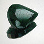 Emerald 264 ct pear, color enhanced