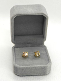 Moissaniitti ( 1 ct x 2 ) kullatut hopeiset korvakorut