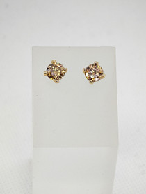 Moissaniitti ( 1 ct x 2 ) kullatut hopeiset korvakorut