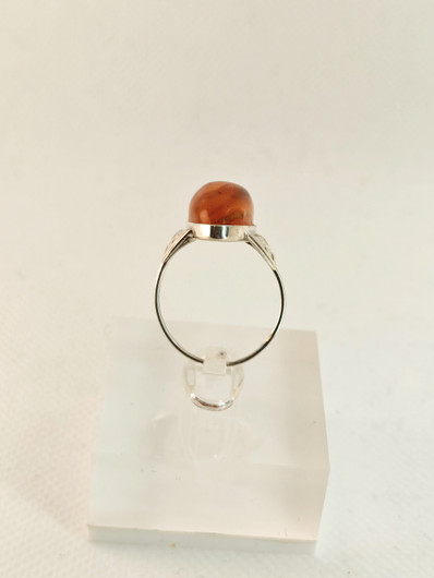 Vintage Baltic Amber silver ring