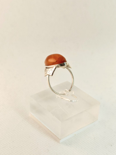 Vintage Baltic Amber silver ring