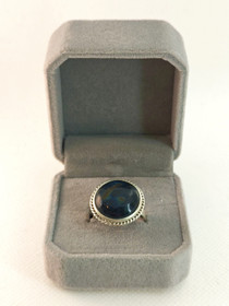 Vintage silver ring with spectrolite