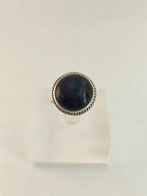 Vintage silver ring with spectrolite