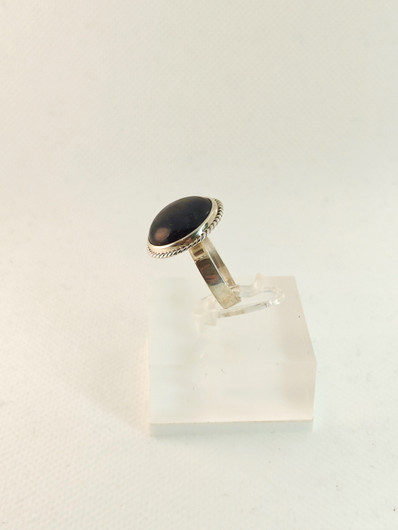 Vintage silver ring with spectrolite