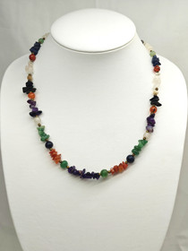 Vintage necklace with natural gemstones