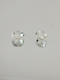 Prasioliitti pari 7 x 5 x 3 mm \ 2 x 0,9 ct ovaali shakkihionta