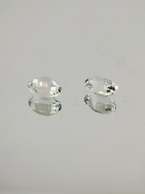 Prasioliitti pari 7 x 5 x 3 mm \ 2 x 0,9 ct ovaali shakkihionta