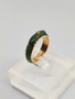 vintage  jade gold ring with diamond