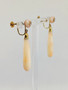 Antique / Vintage gold  diamond / pink coral earrings 