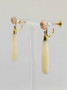 Antique / Vintage gold  diamond / pink coral earrings 