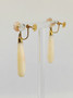 Antique / Vintage gold  diamond / pink coral earrings 