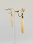 Antique / Vintage gold  diamond / pink coral earrings 