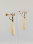 Antique / Vintage gold  diamond / pink coral earrings 