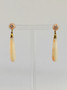 Antique / Vintage gold  diamond / pink coral earrings 