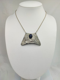Vintage lapis lazuli hopeinen kaulakoru / design Eero Rislakki
