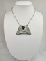 Vintage lapis lazuli silver necklace 