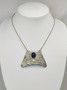 Vintage lapis lazuli silver necklace 