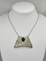 Vintage lapis lazuli silver necklace 