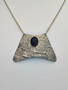Vintage lapis lazuli silver necklace 