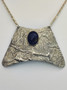 Vintage lapis lazuli silver necklace 