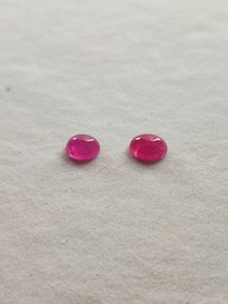 Ruby lot ( 5 x 4 x 2 mm \ 0,6 ct ) oval