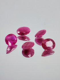 Ruby lot ( 5 x 4 x 2 - 1 mm \ 0,5 ct ) oval