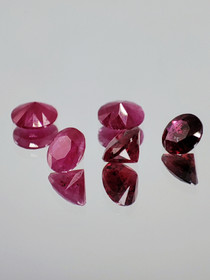 Ruby lot ( 4 - 3 x 2 - 1 mm \ 0,2 ct ) round