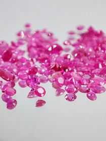 Ruby lot ( 3 - 1 x 1 - 0.5 mm \ 0,04 ct ) round