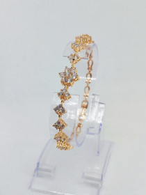 Vintage gold plated bracelet with stones