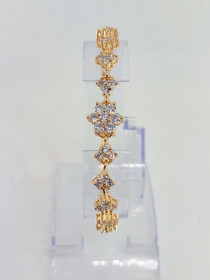 Vintage gold plated bracelet with stones