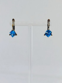 Vintage hopeiset cubic zirconia korvakorut 