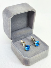 Vintage hopeiset cubic zirconia korvakorut 