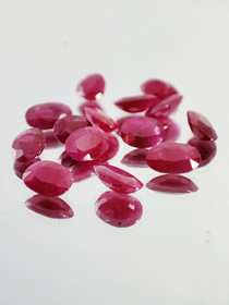 Ruby lot Burma( 6 - 5  x 4 - 3 x 2 mm \ 0,5 ct ) oval