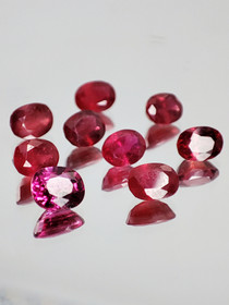 Ruby lot Burma ( 5 - 4 x 4 - 3 x 3 - 2 mm \ 0,5 ct ) oval