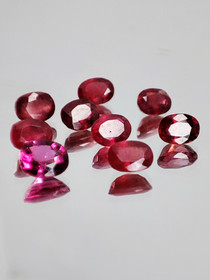 Ruby lot Burma ( 5 - 4 x 4 - 3 x 3 - 2 mm \ 0,5 ct ) oval