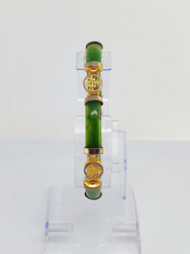 Vintage jade gold plated bracelet 