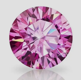 Moissaniitti 6,5mm pinkki briljantti