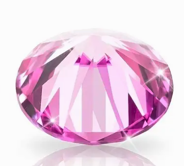 Moissaniitti 6,5mm pinkki briljantti