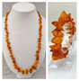 Vintage Baltic Amber set of necklace and bracelet