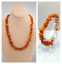 Vintage Baltic Amber set of necklace and bracelet