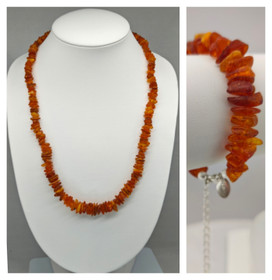 Vintage Itä-meren Meripihka setti, helmet ja rannekoru