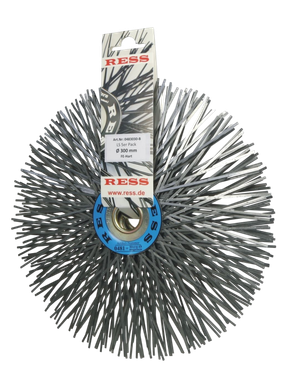GFK-haspelin / iskuharjapaketin harjalevysetti 5kpl, metalli, kiinnitysreikä  ø28mm