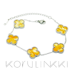 Neliapila rannekoru, keltainen