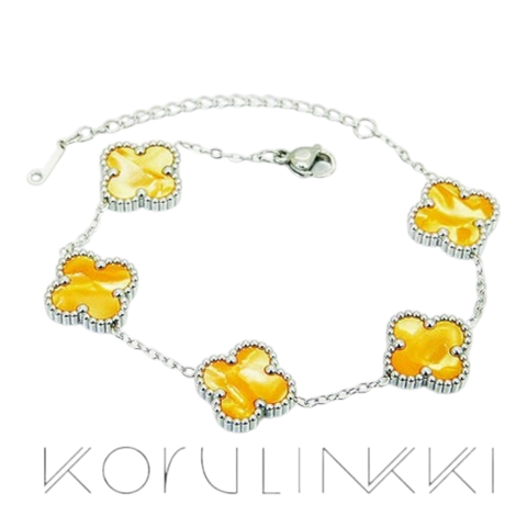 Neliapila rannekoru, keltainen