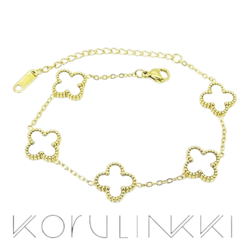 Neliapila rannekoru, valkoinen