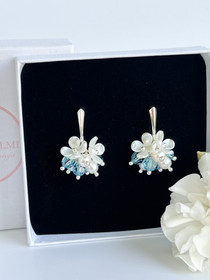 925 Sterling silver Diora Aqua korvakorut