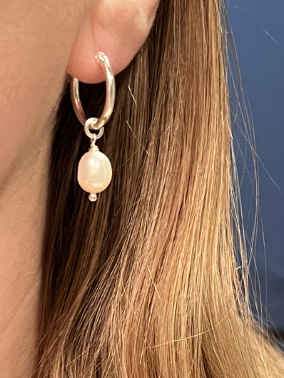 925 sterling hopea helmikorvakorut  