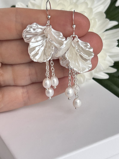 Daisy silver kukka korvakorut